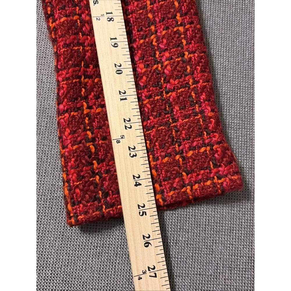 Talbots Women's 14 Blazer Red Wool Blend Blazer Jacket Double Button Front - Picture 11 of 12